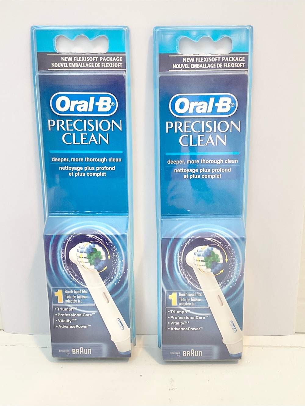 Oral-B Precision Clean Toothbrush Replacement Heads - 2 Pack New 1 head in each